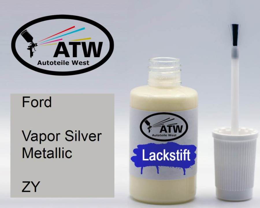 Ford, Vapor Silver Metallic, ZY: 20ml Lackstift, von ATW Autoteile West.